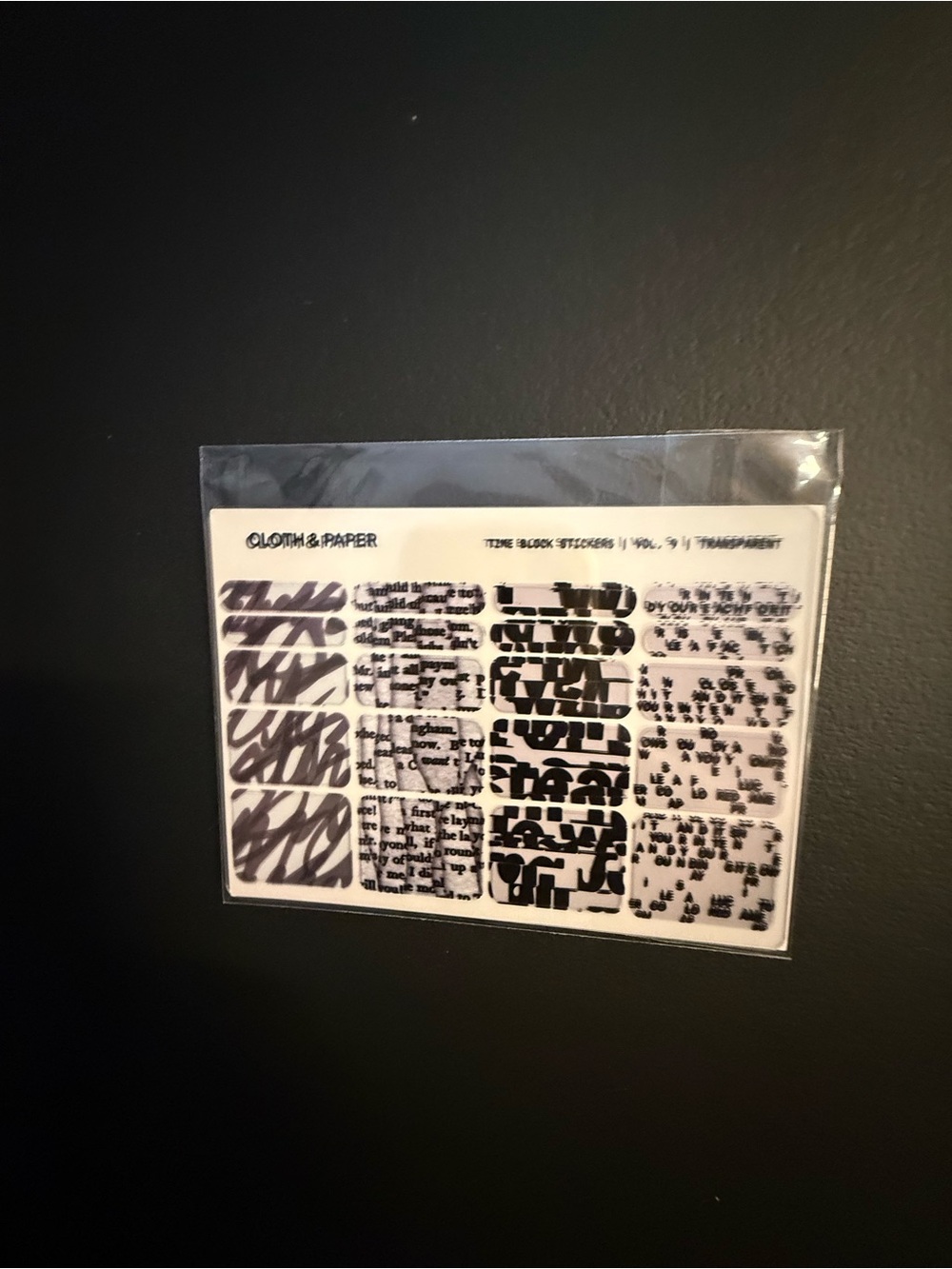 Cloth & Paper Time Block Decorative Sticker Sheet for Planners